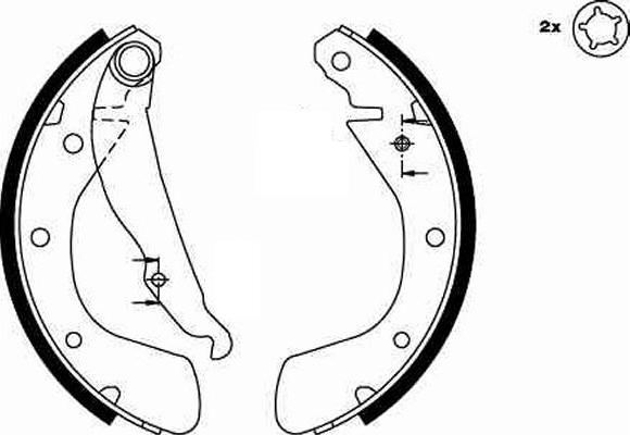 TRW GS8542 - Brake Shoe Set www.parts5.com