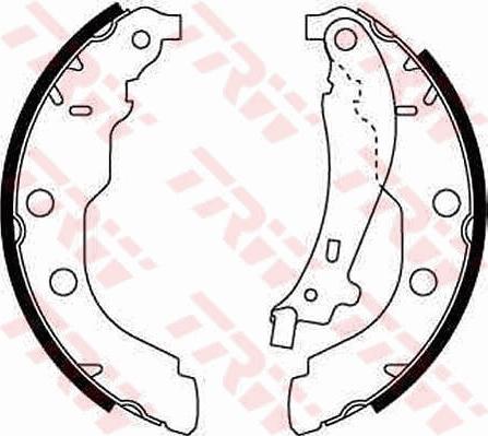 TRW GS8617 - Комплект тормозных колодок, барабанные www.parts5.com