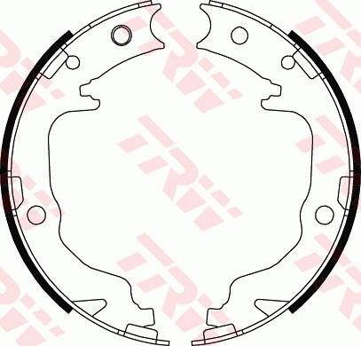 TRW GS8804 - Brake Shoe Set, parking brake www.parts5.com