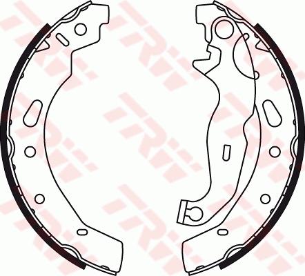 TRW GS8787 - Brake Shoe Set www.parts5.com