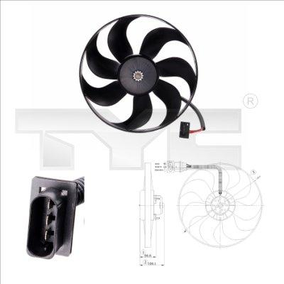 TYC 802-0009 - Ventilator, radiator www.parts5.com