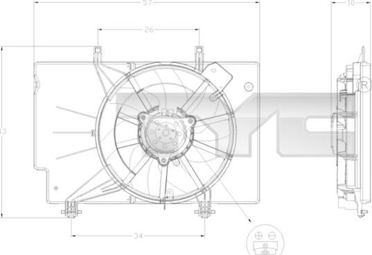 TYC 810-0042 - Fan, radiator parts5.com