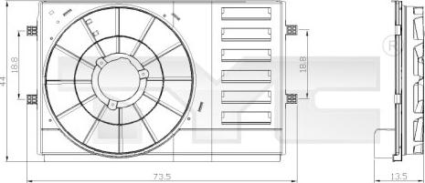 TYC 837-0034-1 - Soporte, ventilador del radiador parts5.com