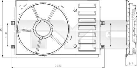 TYC 837-0035-1 - Držák, větrák chladiče www.parts5.com