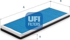 UFI 34.195.00 - Φίλτρο, αέρας εσωτερικού χώρου www.parts5.com