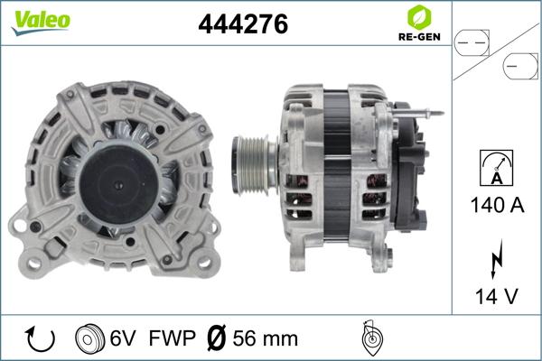 Valeo 444276 - Alternator www.parts5.com