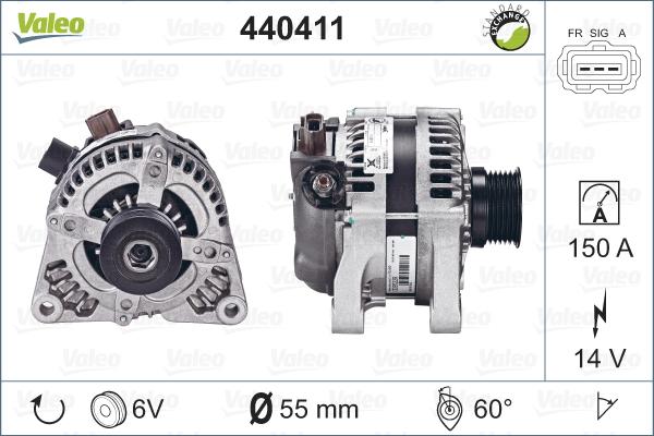 Valeo 440411 - Генератор www.parts5.com