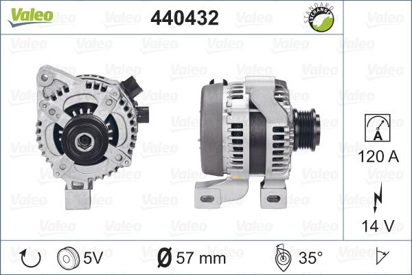 Valeo 440432 - Alternator www.parts5.com