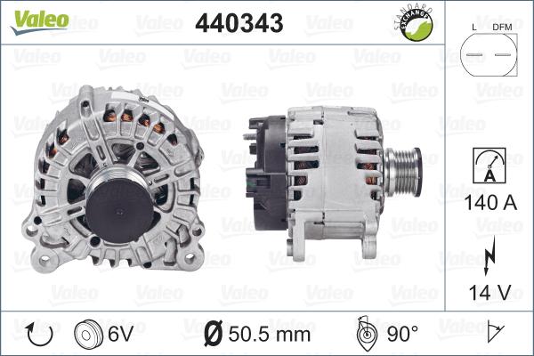 Valeo 440343 - Alternátor www.parts5.com