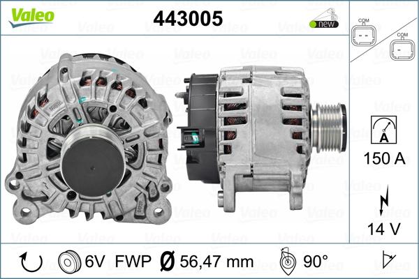 Valeo 443005 - Alternator www.parts5.com