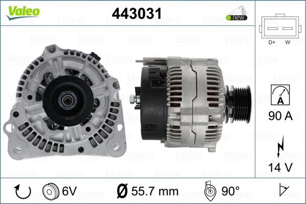 Valeo 443031 - Alternator parts5.com