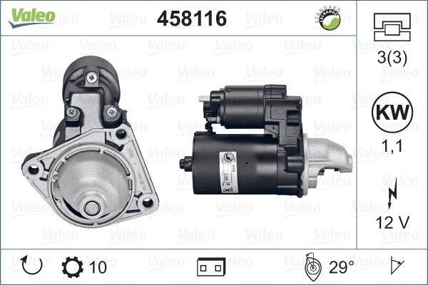 Valeo 458116 - Żtartér www.parts5.com