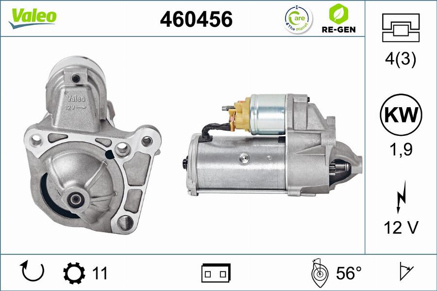 Valeo 460456 - Rozrusznik www.parts5.com