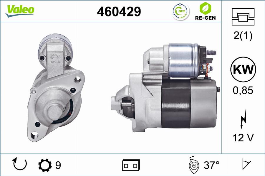 Valeo 460429 - Μίζα www.parts5.com