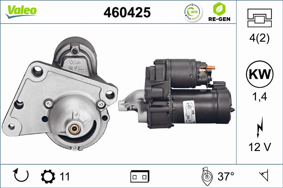 Valeo 460425 - Marş motoru www.parts5.com