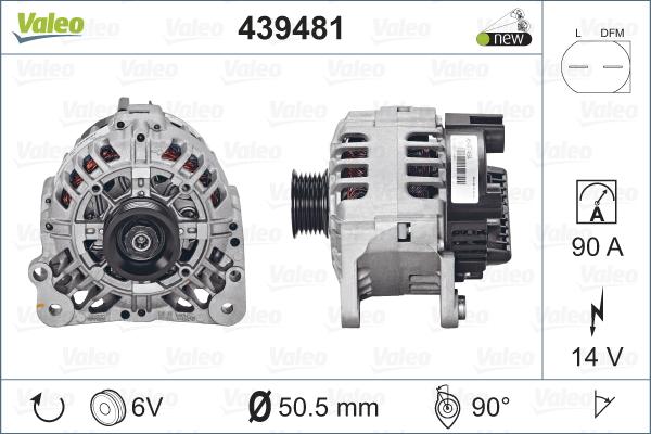 Valeo 439481 - Laturi www.parts5.com