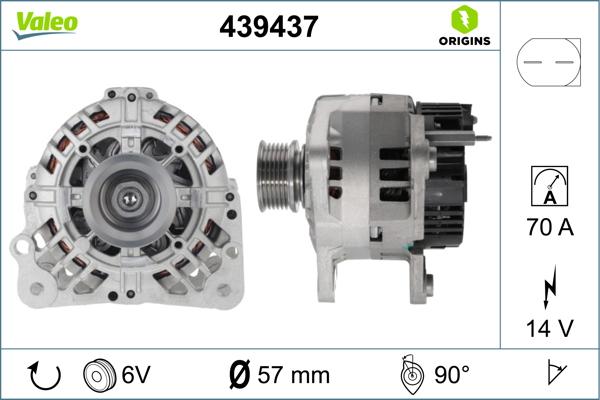 Valeo 439437 - Generator / Alternator www.parts5.com