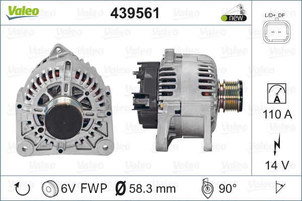 Valeo 439561 - Generátor www.parts5.com