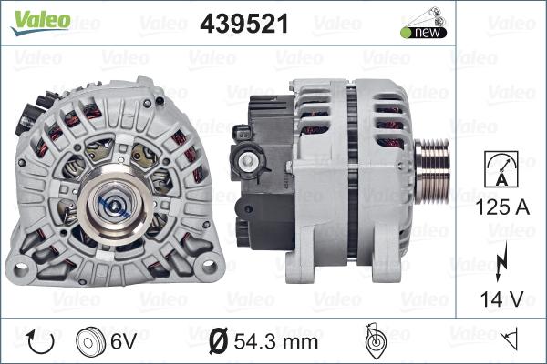 Valeo 439521 - Alternador www.parts5.com