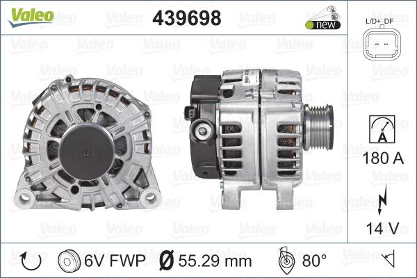 Valeo 439698 - Generator / Alternator www.parts5.com