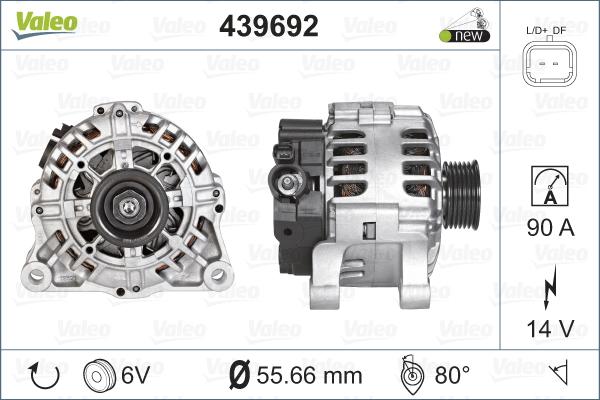 Valeo 439692 - Generator / Alternator www.parts5.com