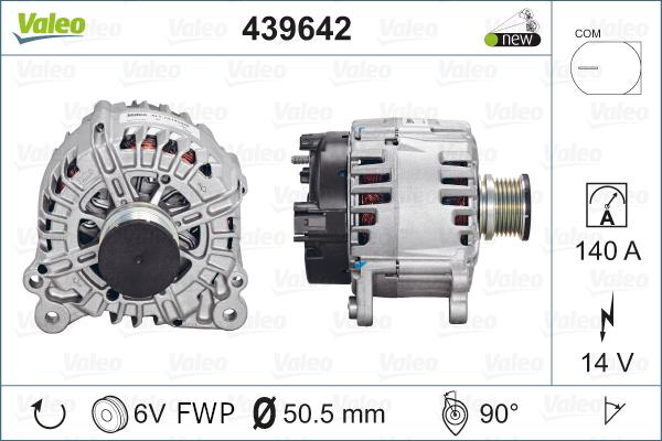 Valeo 439642 - Генератор www.parts5.com