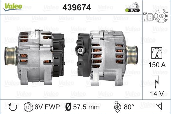 Valeo 439674 - Alternador www.parts5.com