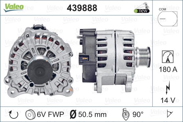 Valeo 439888 - Генератор www.parts5.com