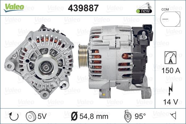 Valeo 439887 - Alternator www.parts5.com