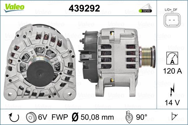 Valeo 439292 - Generator / Alternator www.parts5.com