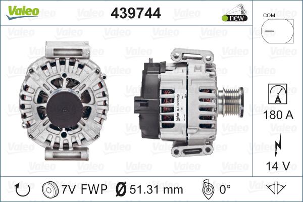 Valeo 439744 - Alternator www.parts5.com