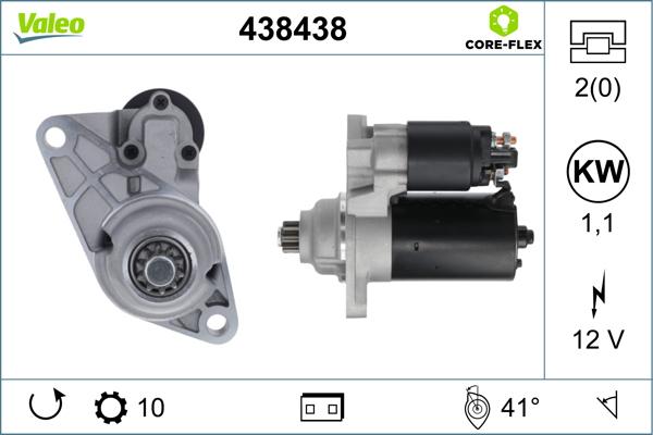 Valeo 438438 - Önindító parts5.com