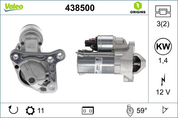 Valeo 438500 - Starter parts5.com