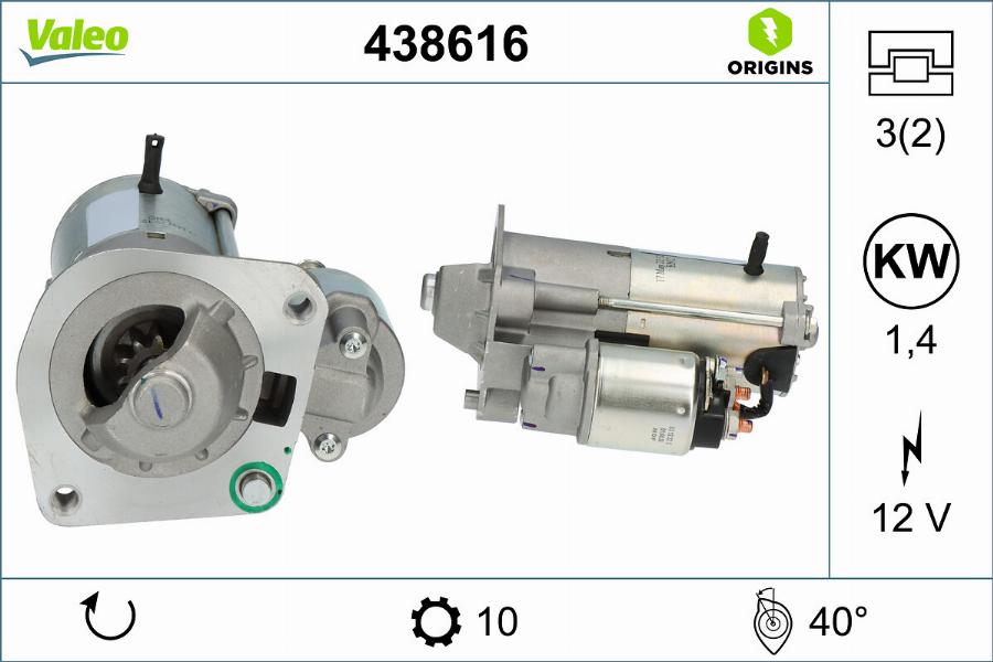 Valeo 438616 - Önindító www.parts5.com