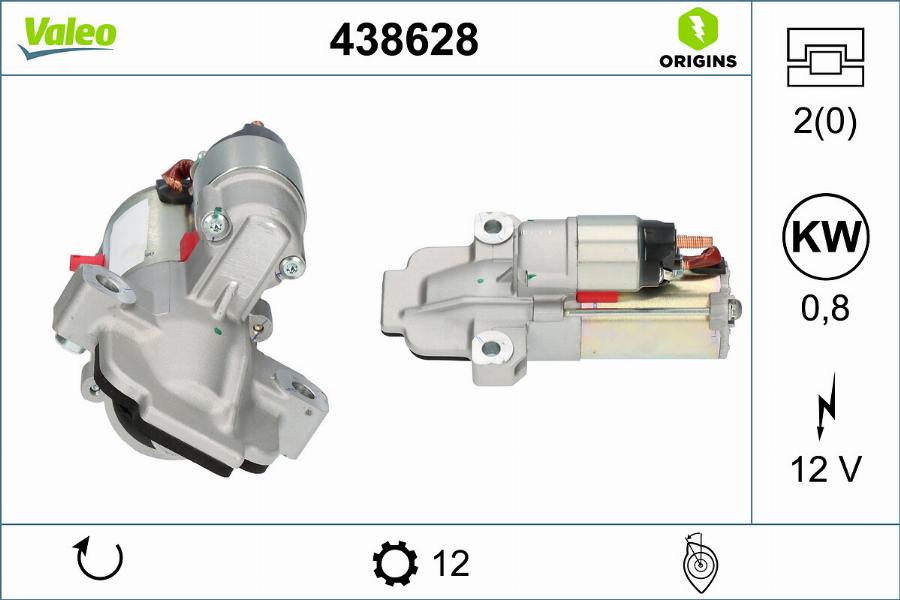 Valeo 438628 - Marş motoru www.parts5.com