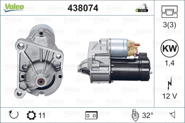 Valeo 438074 - Önindító www.parts5.com