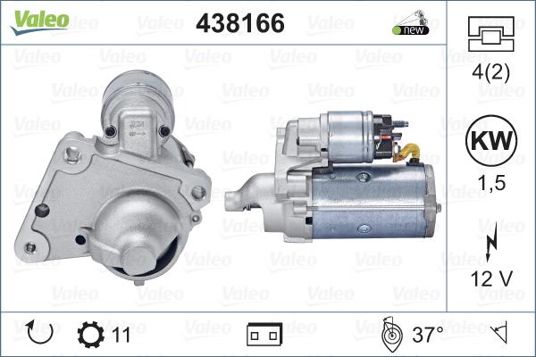 Valeo 438166 - Rozrusznik www.parts5.com