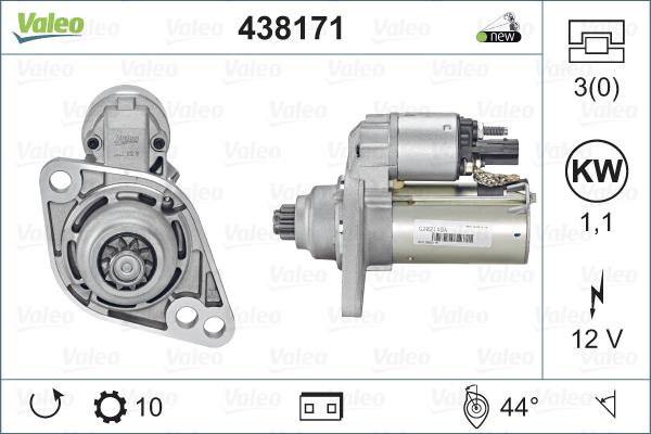 Valeo 438171 - Стартер www.parts5.com