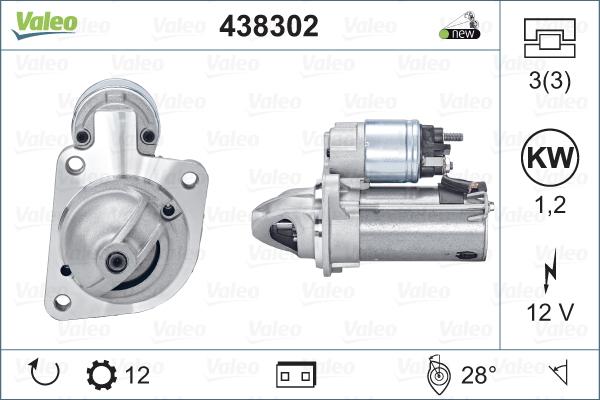 Valeo 438302 - Starter parts5.com