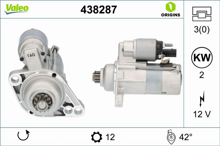 Valeo 438287 - Starter parts5.com