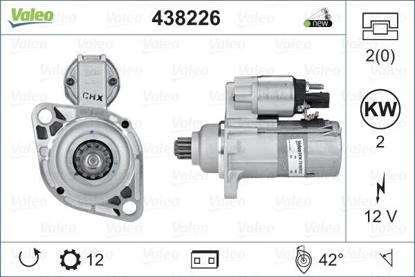 Valeo 438226 - Motor de arranque www.parts5.com