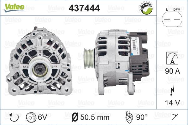 Valeo 437444 - Генератор www.parts5.com