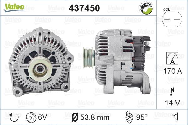 Valeo 437450 - Alternador www.parts5.com