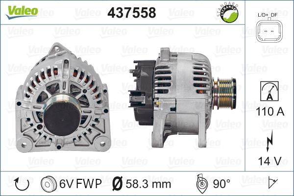 Valeo 437558 - Генератор www.parts5.com