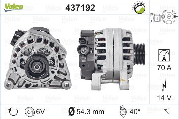 Valeo 437192 - Γεννήτρια www.parts5.com