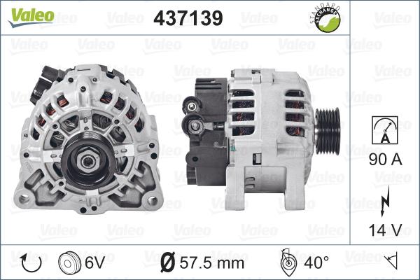 Valeo 437139 - Alternator parts5.com