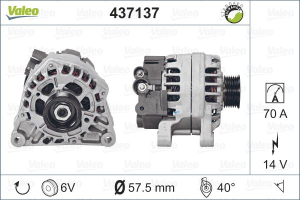 Valeo 437137 - Alternator parts5.com