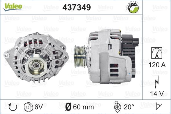 Valeo 437349 - Alternator parts5.com