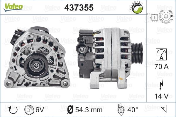 Valeo 437355 - Alternator parts5.com