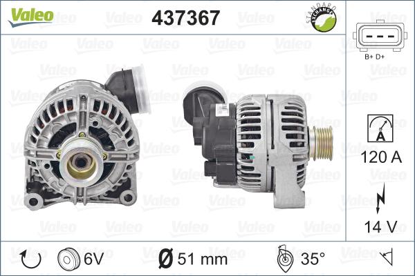 Valeo 437367 - Generátor www.parts5.com